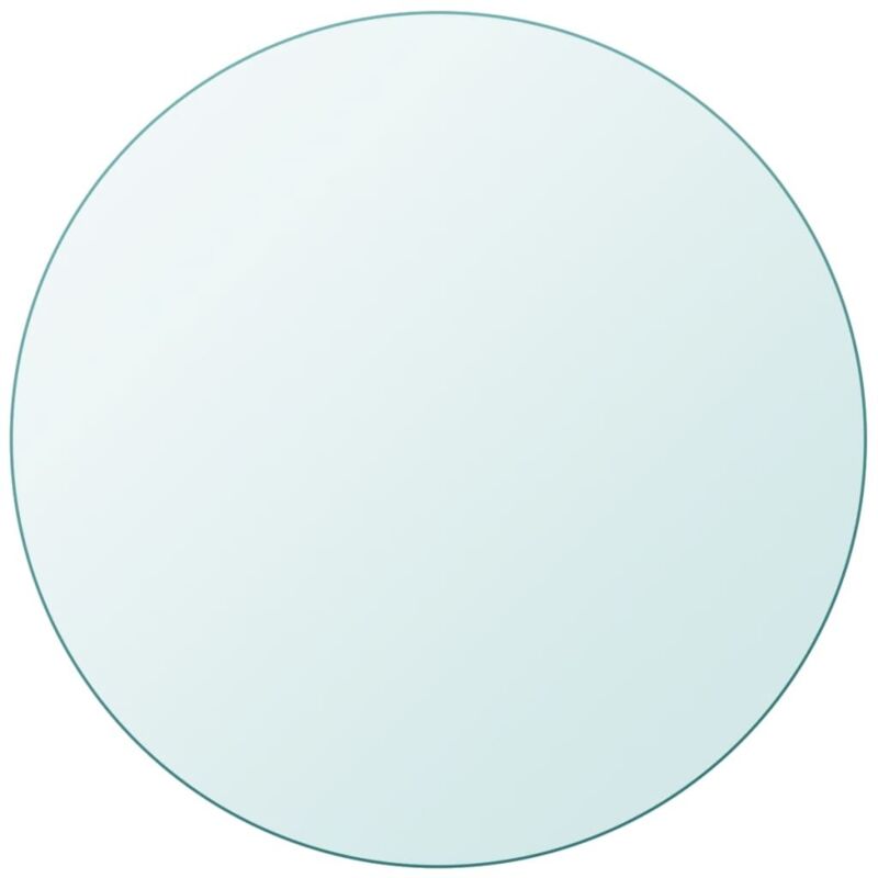 Dessus de table ronde en verre trempé 800 mm