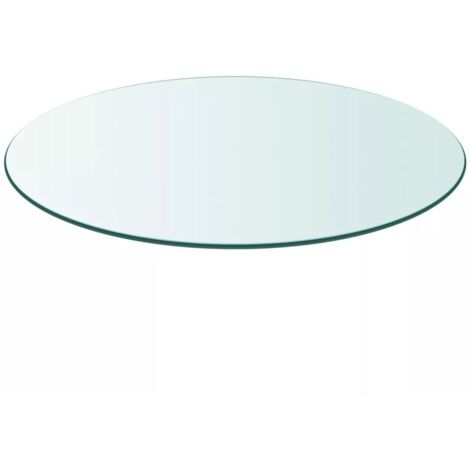 Dessus de table ronde en verre trempé 900 mm