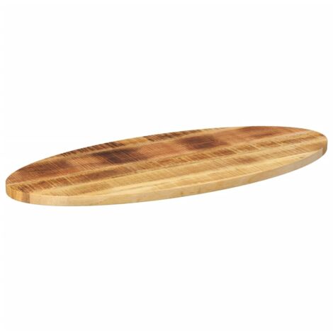 Dessus de table，Plateau de table，Dessus de bureau 100x40x2,5 cm ovale bois massif de manguier CFW57833