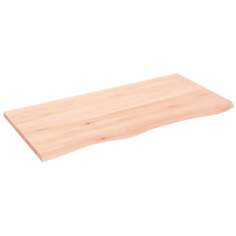 Dessus de table，Plateau de table，Dessus de bureau 100x50x2 cm bois de chêne massif non traité CFW58551