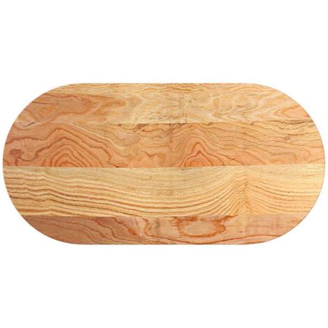 Dessus de table，Plateau de table，Dessus de bureau 100x50x2 cm bois de chêne massif ovale CFW60687