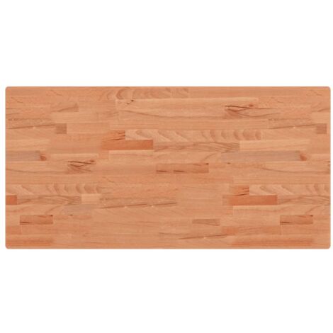 Dessus de table，Plateau de table，Dessus de bureau 100x50x2,5cm rectangulaire bois massif de hêtre CFW69442