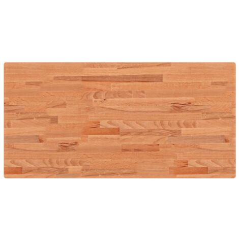 Dessus de table，Plateau de table，Dessus de bureau 100x50x4 cm rectangulaire bois massif de hêtre CFW53295