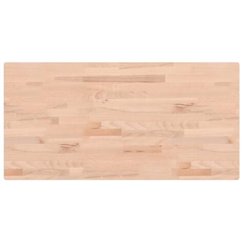 Dessus de table，Plateau de table，Dessus de bureau 100x50x4 cm rectangulaire bois massif de hêtre CFW90224