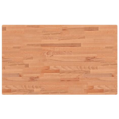 Dessus de table,Plateau de table,Dessus de bureau 100x60x2,5cm rectangulaire bois massif de hêtre CFW64492