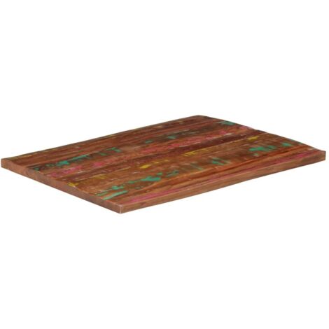 Dessus de table，Plateau de table，Dessus de bureau 100x80x2,5cm rectangulaire bois massif récupéré CFW57855