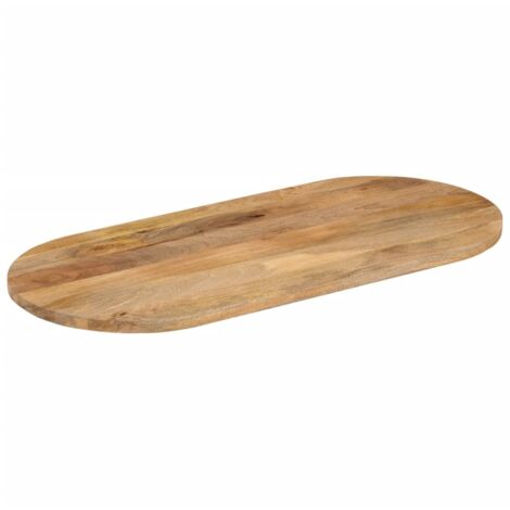 Dessus de table，Plateau de table，Dessus de bureau 110x40x2,5 cm ovale bois massif de manguier CFW48642