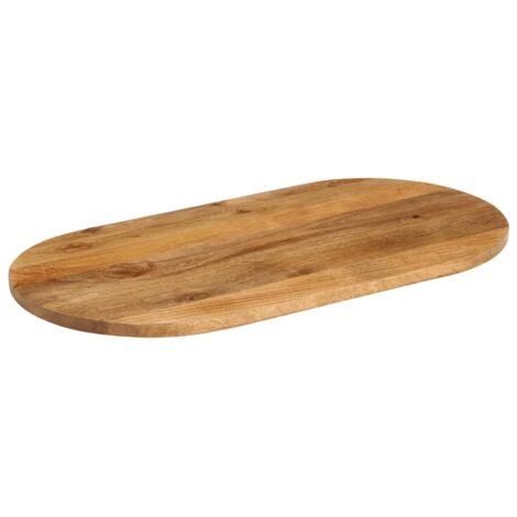 Dessus de table，Plateau de table，Dessus de bureau 120x60x2,5 cm ovale bois massif de manguier CFW71043