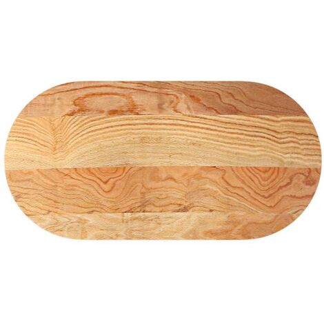 Dessus de table,Plateau de table,Dessus de bureau 120x60x4 cm bois de chêne massif ovale CFW56417