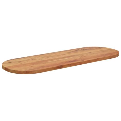 Dessus de table，Plateau de table，Dessus de bureau 140x50x2,5 cm ovale bois massif d'acacia CFW11109