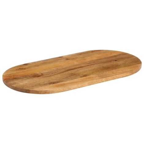 Dessus de table，Plateau de table，Dessus de bureau 140x50x2,5 cm ovale bois massif de manguier CFW75398