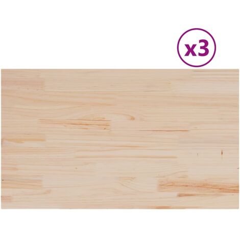 Dessus de table，Plateau de table，Dessus de bureau 3 pcs 80x47x2,5cm rectangulaire bois pin massif CFW94702