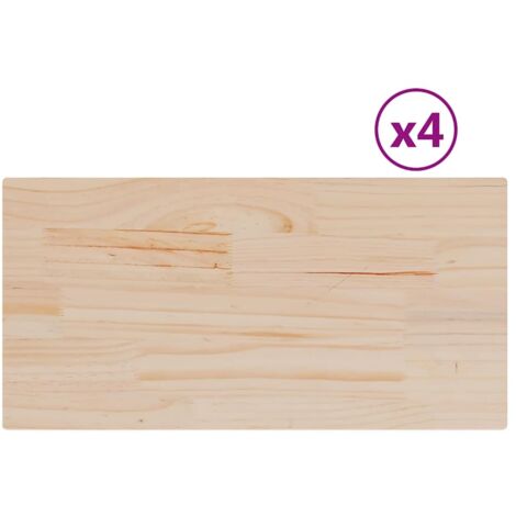Dessus de table,Plateau de table,Dessus de bureau 4 pcs 90x45x1,7cm rectangulaire bois pin massif CFW88182