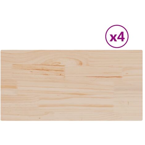Dessus de table,Plateau de table,Dessus de bureau 4 pcs 90x45x2,5cm rectangulaire bois pin massif CFW64774