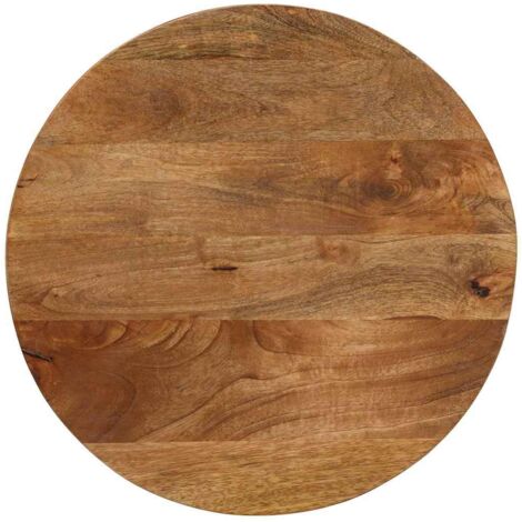 Dessus de table，Plateau de table，Dessus de bureau Ø 40x2,5 cm rond bois de manguier massif CFW57625