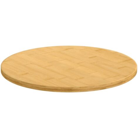 Dessus de table，Plateau de table，Dessus de bureau Ø50x1,5 cm bambou CFW30095
