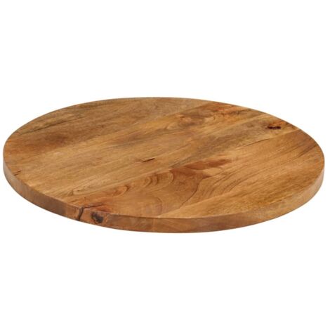 Dessus de table，Plateau de table，Dessus de bureau Ø 50x2,5 cm rond bois de manguier massif CFW56160