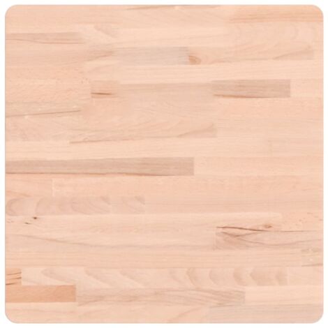 Dessus de table，Plateau de table，Dessus de bureau 50x50x2,5 cm carré bois massif de hêtre CFW47448