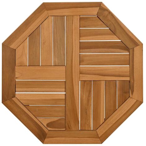 Dessus de table，Plateau de table，Dessus de bureau 50x50x2,5 cm octogonal bois de teck massif CFW16380