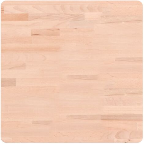 Dessus de table，Plateau de table，Dessus de bureau 50x50x4 cm carré bois massif de hêtre CFW13892