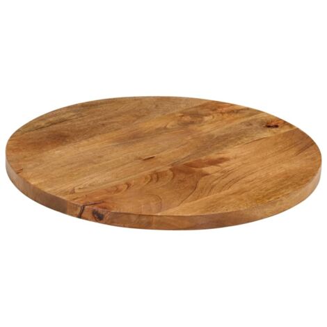 Dessus de table，Plateau de table，Dessus de bureau Ø 60x2,5 cm rond bois de manguier massif CFW28417