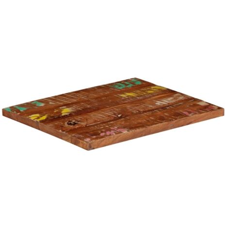 Dessus de table，Plateau de table，Dessus de bureau 60x50x2,5 cm rectangulaire bois massif récupéré CFW48279