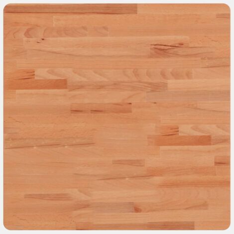 Dessus de table，Plateau de table，Dessus de bureau 60x60x1,5 cm carré bois massif de hêtre CFW71381