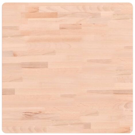 Dessus de table，Plateau de table，Dessus de bureau 60x60x1,5 cm carré bois massif de hêtre CFW86092
