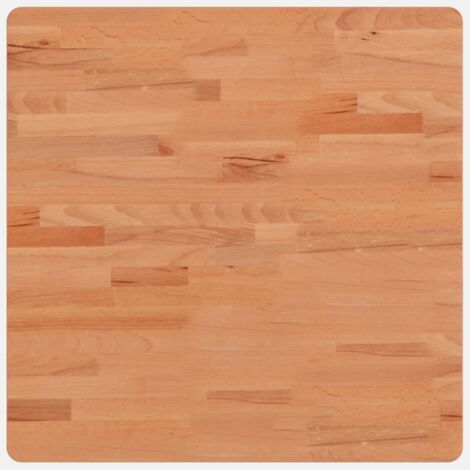 Dessus de table，Plateau de table，Dessus de bureau 60x60x2,5 cm carré bois massif de hêtre CFW33036