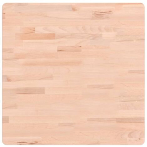 Dessus de table，Plateau de table，Dessus de bureau 60x60x2,5 cm carré bois massif de hêtre CFW99921