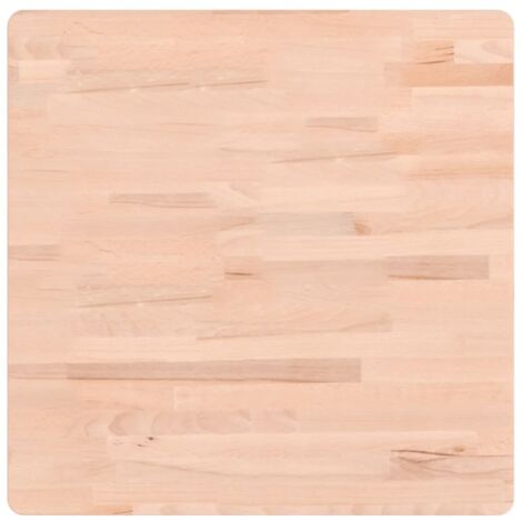 Dessus de table，Plateau de table，Dessus de bureau 60x60x4 cm carré bois massif de hêtre CFW90358