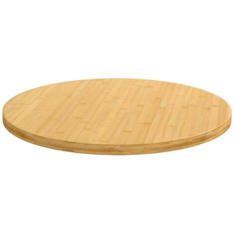 Dessus de table，Plateau de table，Dessus de bureau Ø70x2,5 cm bambou CFW55402