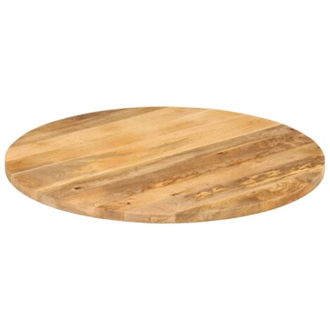 Dessus de table，Plateau de table，Dessus de bureau Ø 70x3,8 cm rond bois de manguier massif CFW26687