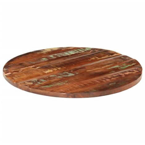 Dessus de table,Plateau de table,Dessus de bureau Ø 70x3,8 cm rond bois massif de récupération CFW34282