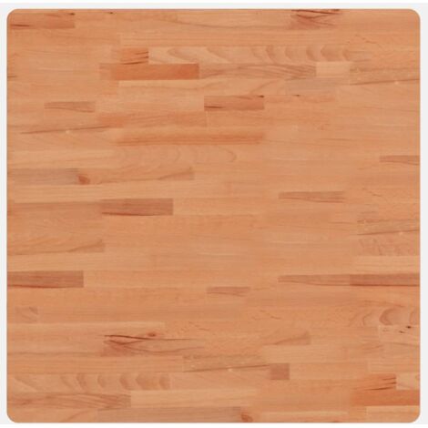 Dessus de table，Plateau de table，Dessus de bureau 70x70x1,5 cm carré bois massif de hêtre CFW41644