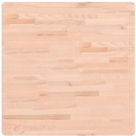 Dessus de table，Plateau de table，Dessus de bureau 70x70x2,5 cm carré bois massif de hêtre CFW37169