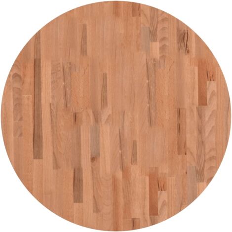 Dessus de table，Plateau de table，Dessus de bureau Ø80x1,5 cm rond bois massif de hêtre CFW64140