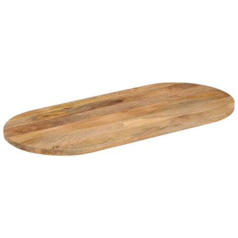 Dessus de table，Plateau de table，Dessus de bureau 80x40x3,8 cm ovale bois massif de manguier CFW65531