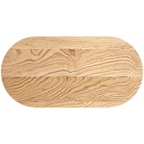 Dessus de table，Plateau de table，Dessus de bureau 80x40x4 cm bois de chêne massif ovale CFW32714