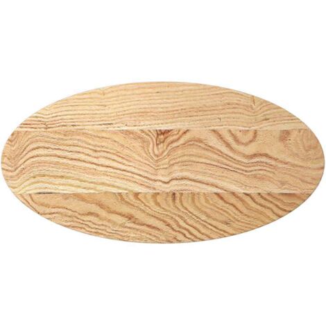 Dessus de table，Plateau de table，Dessus de bureau 80x40x4 cm bois de chêne massif ovale CFW86858
