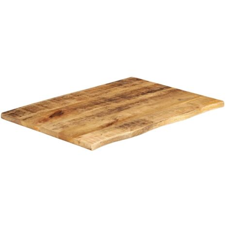 Dessus de table，Plateau de table，Dessus de bureau 80x60x2,5 cm bord vif bois massif manguier brut CFW46097