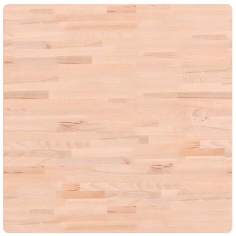 Dessus de table，Plateau de table，Dessus de bureau 80x80x1,5 cm carré bois massif de hêtre CFW38813