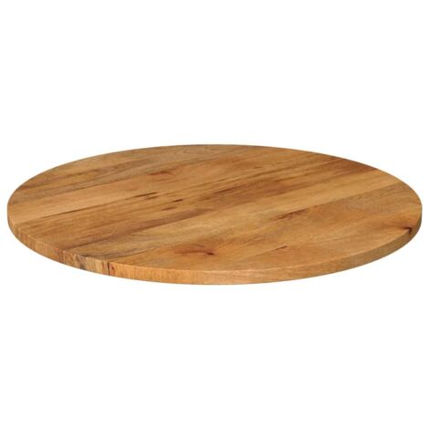 Dessus de table，Plateau de table，Dessus de bureau Ø 90x2,5 cm rond bois de manguier massif CFW52847