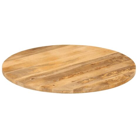 Dessus de table，Plateau de table，Dessus de bureau Ø 90x3,8 cm rond bois de manguier massif CFW72383