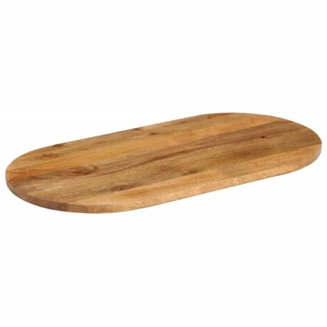 Dessus de table，Plateau de table，Dessus de bureau 90x40x3,8 cm ovale bois massif de manguier CFW49724