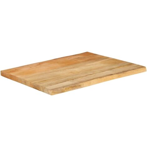 Dessus de table，Plateau de table，Dessus de bureau 90x60x2,5 cm bord vivant bois massif manguier CFW71653