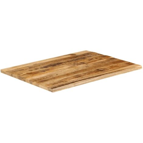 Dessus de table，Plateau de table，Dessus de bureau 90x80x3,8 cm bord vif bois massif manguier brut CFW65659