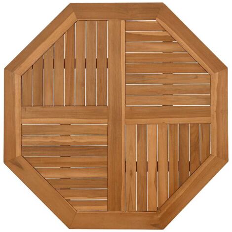 Dessus de table，Plateau de table，Dessus de bureau 90x90x2,5 cm octogonal bois de teck massif CFW48437