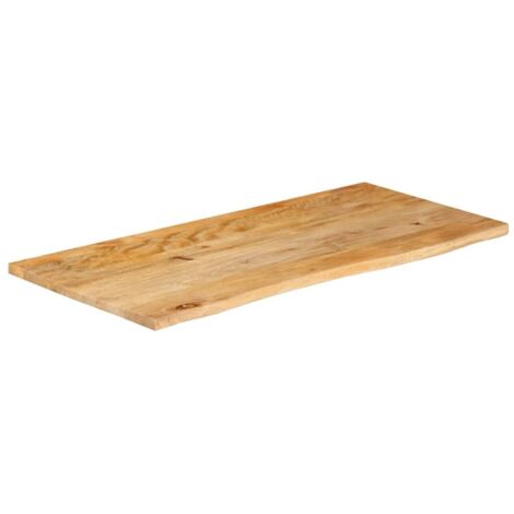 Dessus de table，Plateau de table，Dessus de bureau à bord vivant 120x60x3,8cm bois massif manguier CFW81993