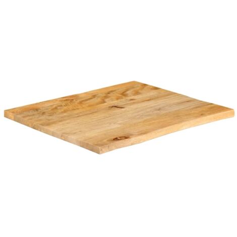 Dessus de table，Plateau de table，Dessus de bureau à bord vivant 40x40x2,5 cm bois massif manguier CFW60842